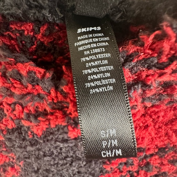 SKIMS Oversized Cozy Hoodie in Brick Buffalo Check - Size S/M - Picture 4 of 4